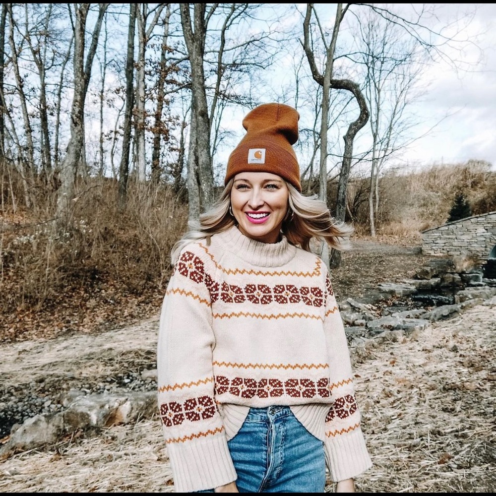 Madewell Mockneck pattern sweater